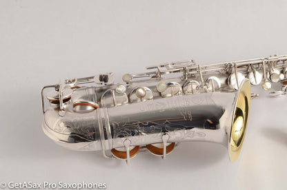 Selmer Radio Improved Alto Original Silver Plate Beautiful