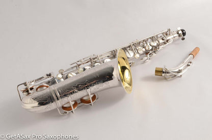 Selmer Radio Improved Alto Original Silver Plate Beautiful