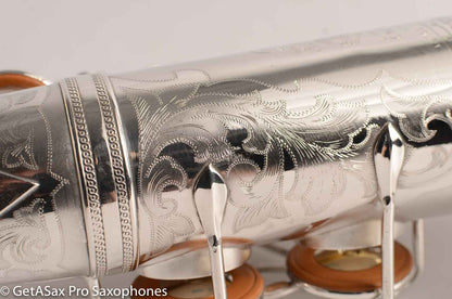Selmer Radio Improved Alto Original Silver Plate Beautiful