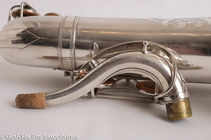 Selmer Radio Improved Tenor Original Silver Plate Overhauled Excellent!