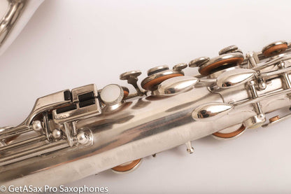 Selmer Radio Improved Tenor Saxophone Original Silver Plate Excellent Condition Fresh Overhaul