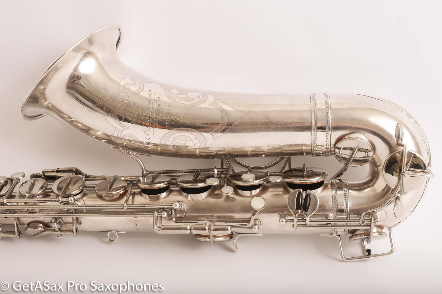 Selmer Radio Improved Tenor Saxophone Original Silver Plate Excellent Condition Fresh Overhaul