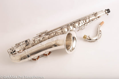 Selmer Radio Improved Tenor Saxophone Original Silver Plate Excellent Condition Fresh Overhaul