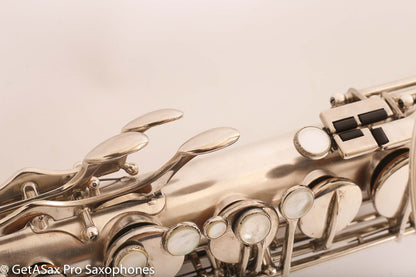 Selmer Radio Improved Tenor Saxophone Original Silver Plate Excellent Condition Fresh Overhaul