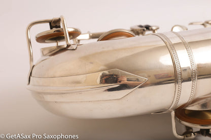 Selmer Radio Improved Tenor Saxophone Original Silver Plate Excellent Condition Fresh Overhaul