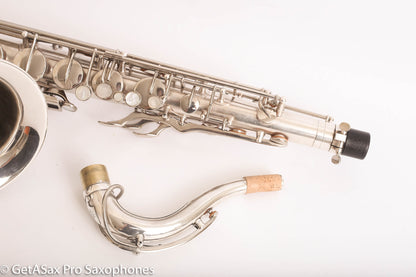 Selmer Radio Improved Tenor Saxophone Original Silver Plate Excellent Condition Fresh Overhaul