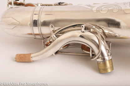 Selmer Radio Improved Tenor Saxophone Original Silver Plate Excellent Condition Fresh Overhaul