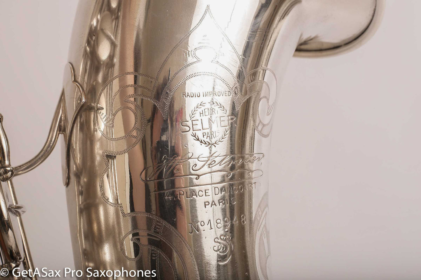 Selmer Radio Improved Tenor Saxophone Original Silver Plate Excellent Condition Fresh Overhaul