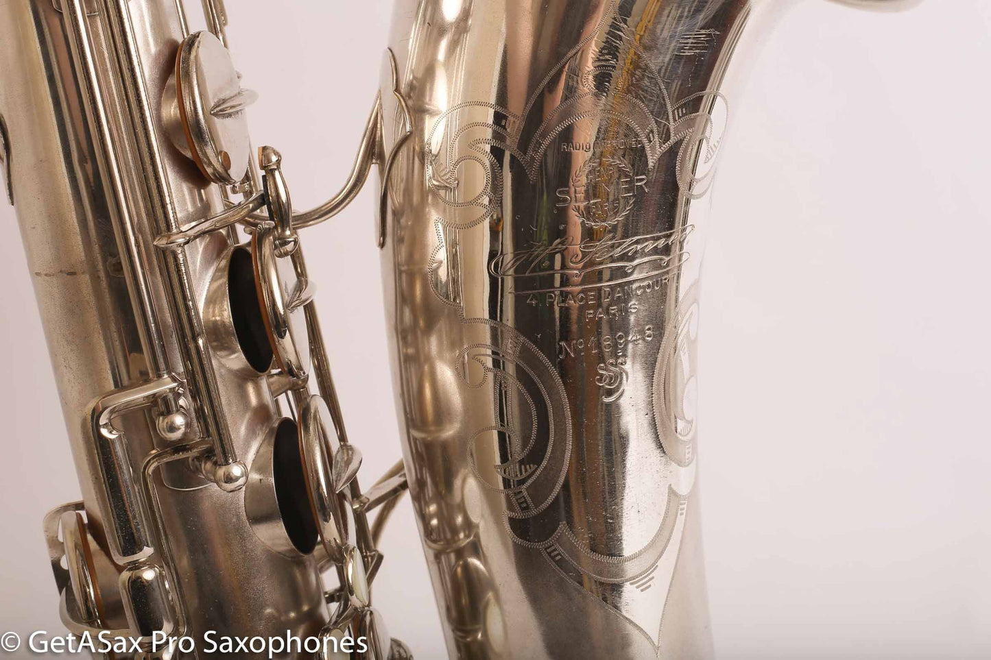 Selmer Radio Improved Tenor Saxophone Original Silver Plate Excellent Condition Fresh Overhaul