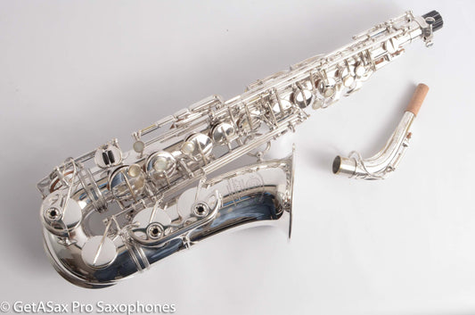Selmer SBA Alto Orig Silver Plate Fresh Overhaul! 38147
