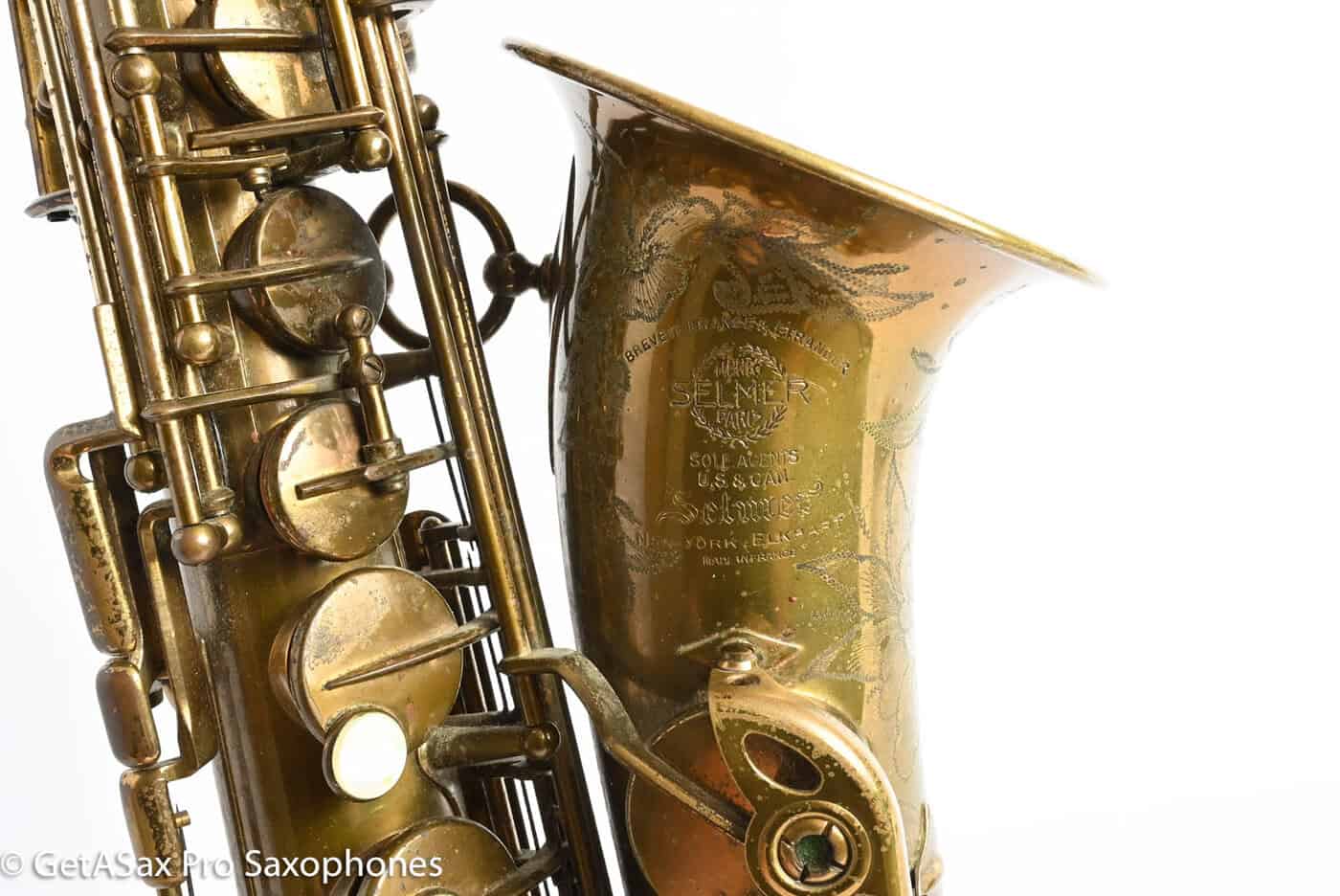 Selmer SBA Alto Original Lacquer American Engraved Nice! 41444