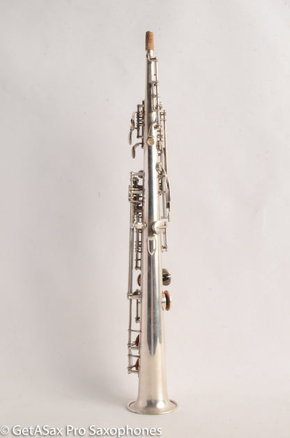 Selmer SBA Super Balanced Action Soprano Saxophone 1950 Silver Plate Great Deal! 44228