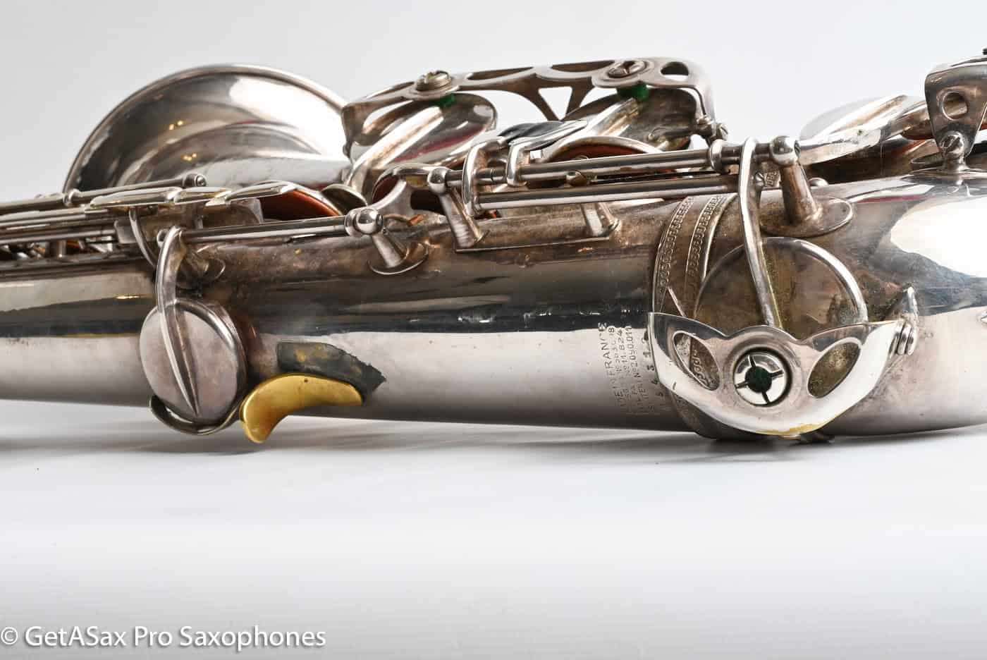 Selmer SBA Tenor 1954 Replated Silver Plate Played a LOT 54349