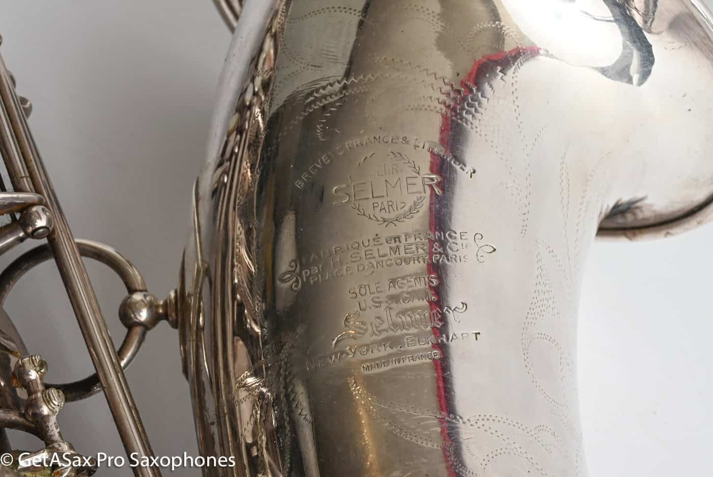 Selmer SBA Tenor 1954 Replated Silver Plate Played a LOT 54349