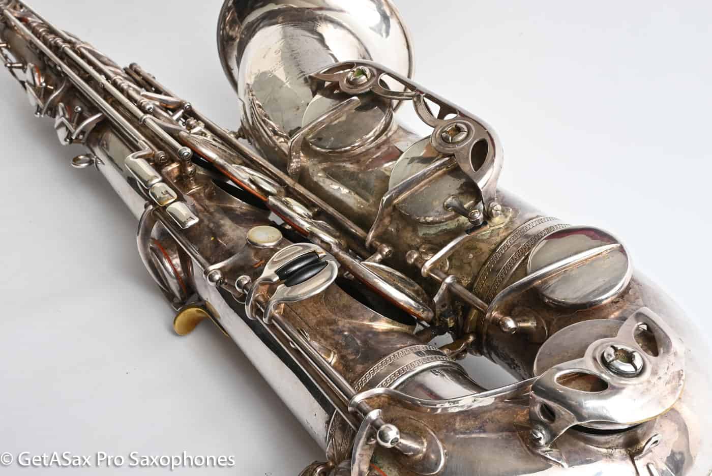 Selmer SBA Tenor 1954 Replated Silver Plate Played a LOT 54349