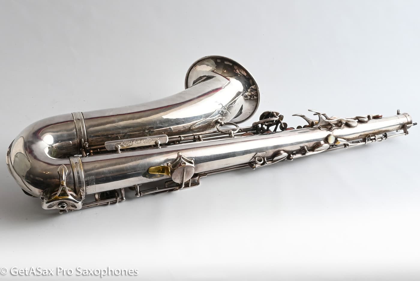 Selmer SBA Tenor 1954 Replated Silver Plate Played a LOT 54349