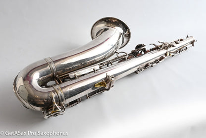 Selmer SBA Tenor 1954 Replated Silver Plate Played a LOT 54349