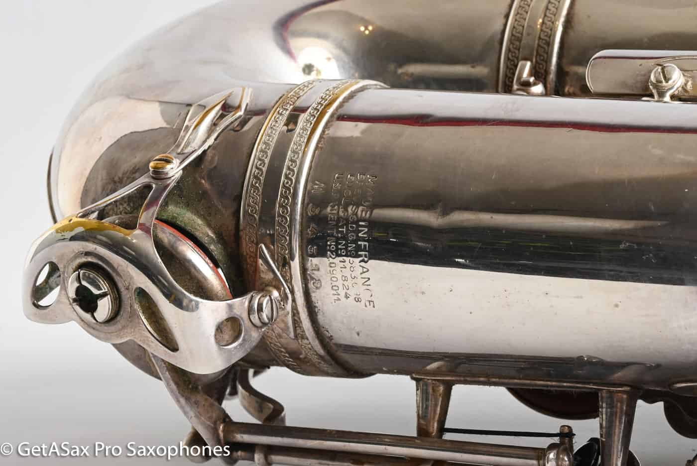 Selmer SBA Tenor 1954 Replated Silver Plate Played a LOT 54349