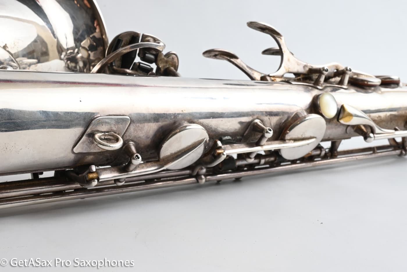 Selmer SBA Tenor 1954 Replated Silver Plate Played a LOT 54349
