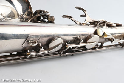 Selmer SBA Tenor 1954 Replated Silver Plate Played a LOT 54349