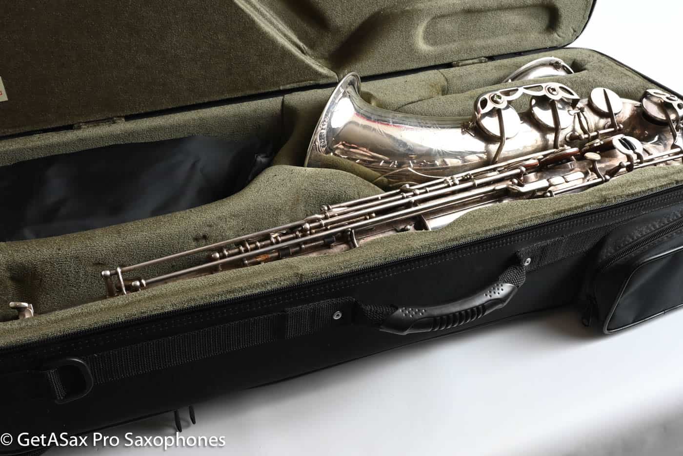 Selmer SBA Tenor 1954 Replated Silver Plate Played a LOT 54349