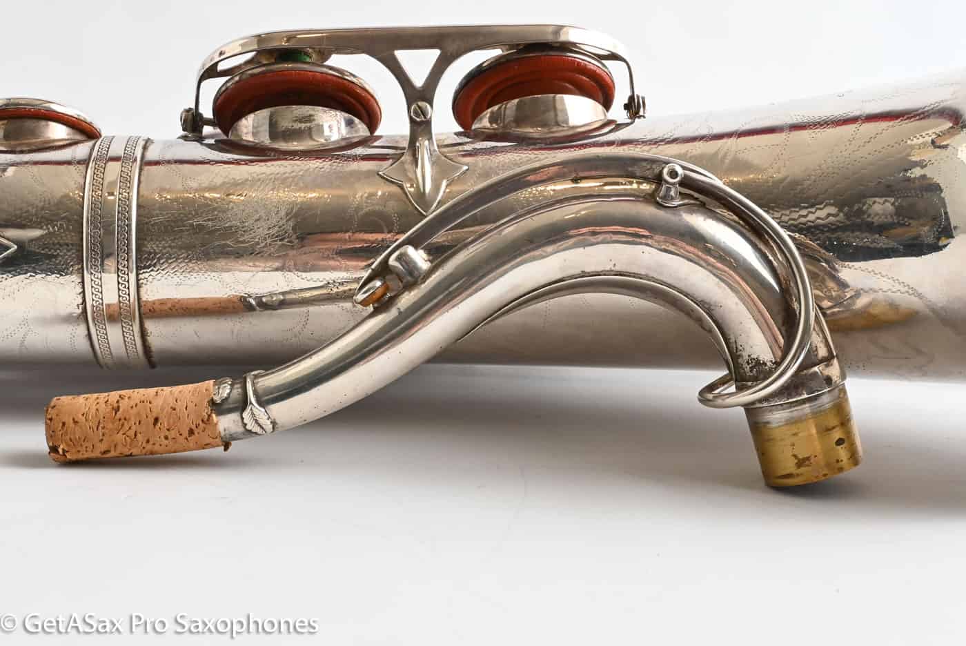 Selmer SBA Tenor 1954 Replated Silver Plate Played a LOT 54349