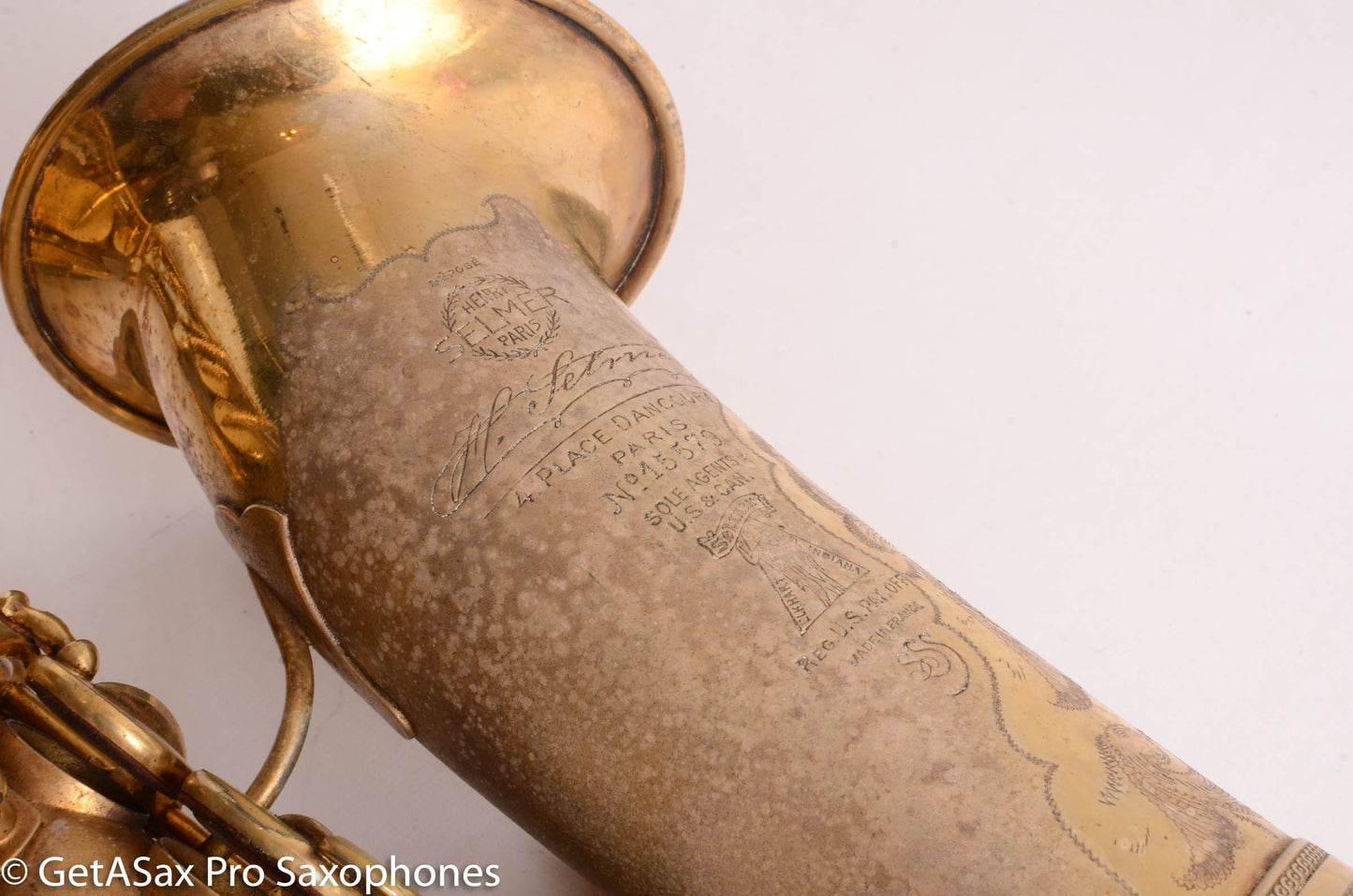 Selmer Super Sax Cigar Cutter Alto Original Gold Plate 15579