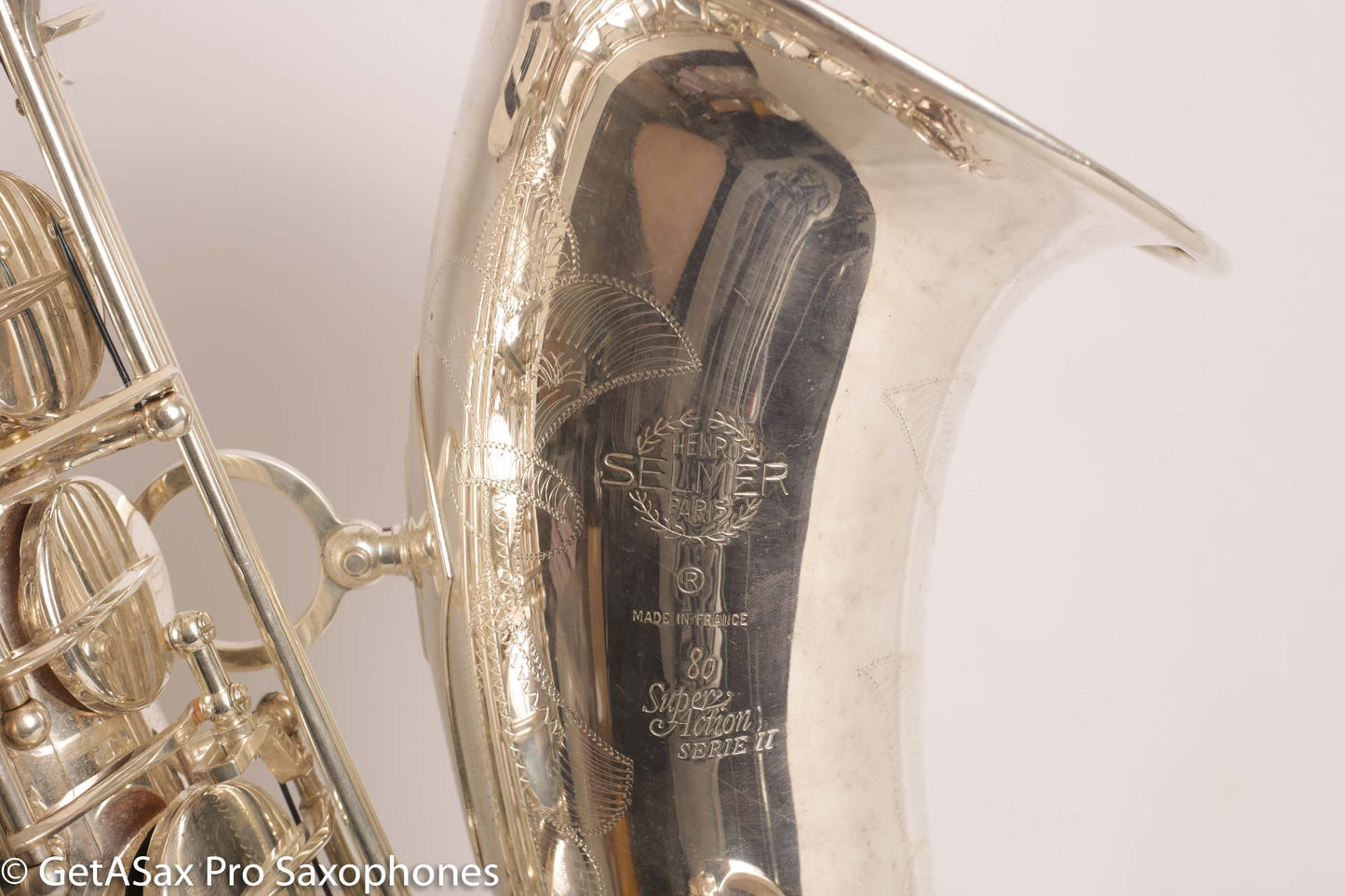 Selmer Super Action 80 Series II Tenor Saxophone Silver Plate Excellent 554156