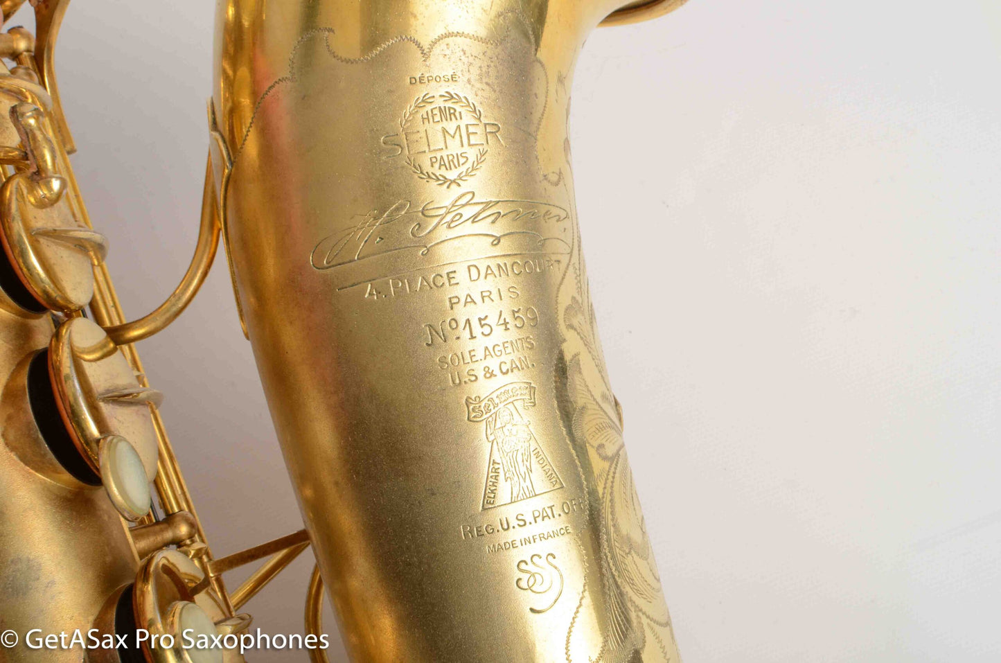 Selmer Super Sax Alto Original Gold Plate Cigar Cutter Incredible! Overhauled 15459