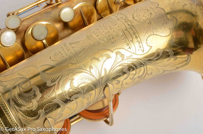 Selmer Super Sax Alto Original Gold Plate Cigar Cutter Incredible! Overhauled 15459