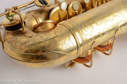 Selmer Super Sax Alto Original Gold Plate Cigar Cutter Incredible! Overhauled 15459