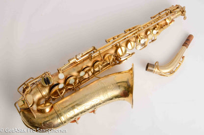 Selmer Super Sax Alto Original Gold Plate Cigar Cutter Incredible! Overhauled 15459