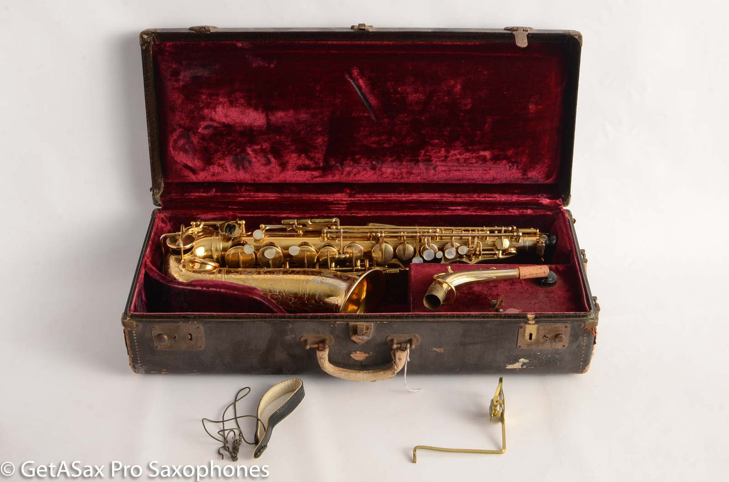 Selmer Cigar Cutter Alto Burnished Gold Plate Butterflies Super Sax Excellent! 16587
