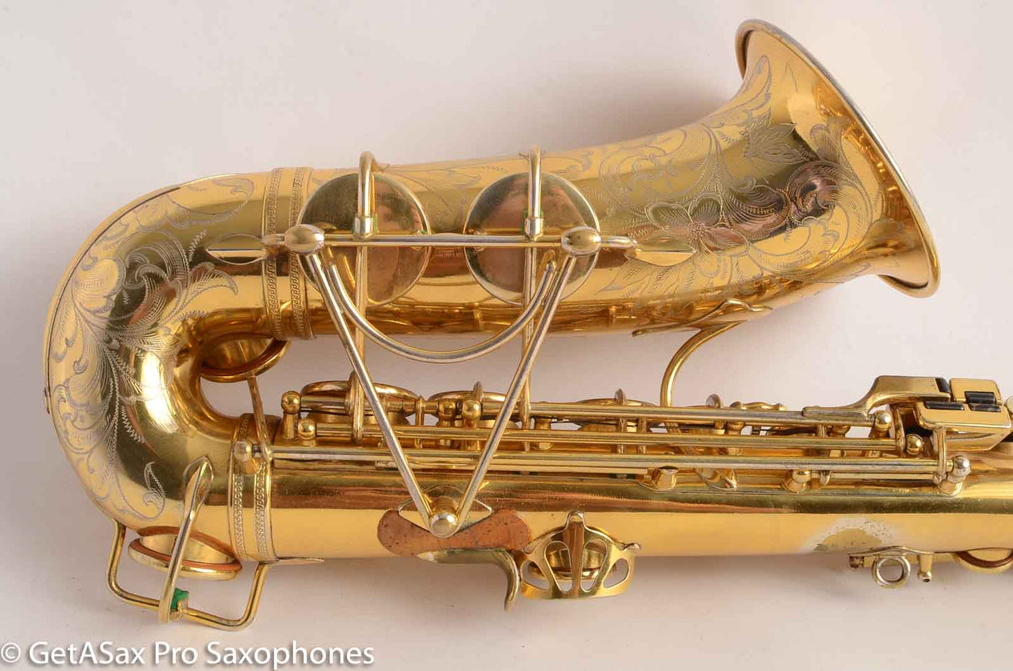 Selmer Cigar Cutter Alto Burnished Gold Plate Butterflies Super Sax Excellent! 16587