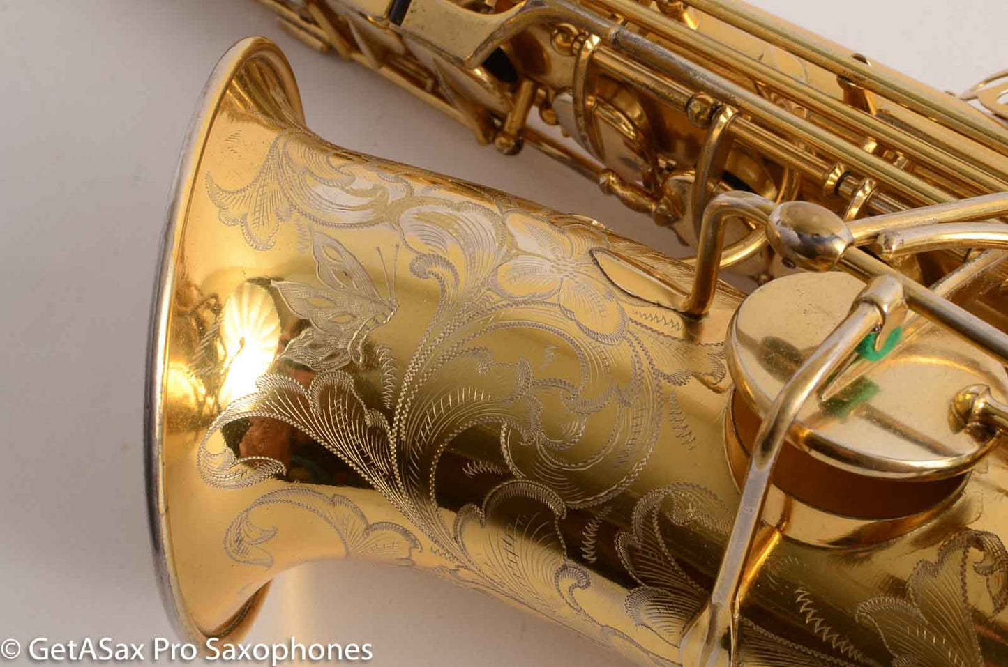 Selmer Cigar Cutter Alto Burnished Gold Plate Butterflies Super Sax Excellent! 16587