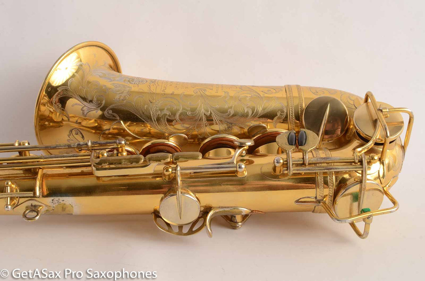 Selmer Cigar Cutter Alto Burnished Gold Plate Butterflies Super Sax Excellent! 16587