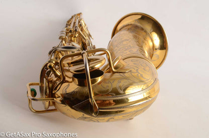 Selmer Cigar Cutter Alto Burnished Gold Plate Butterflies Super Sax Excellent! 16587