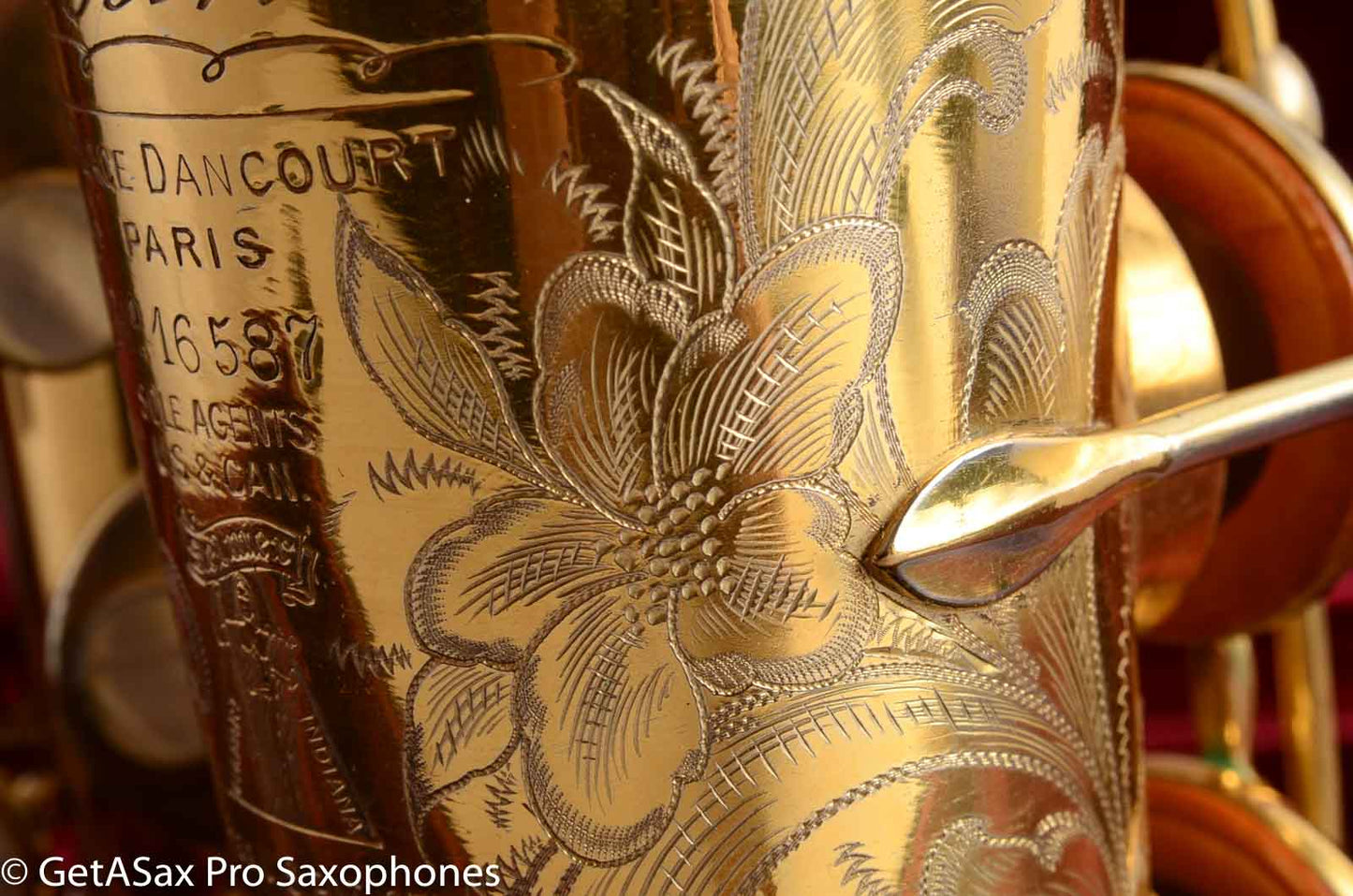 Selmer Cigar Cutter Alto Burnished Gold Plate Butterflies Super Sax Excellent! 16587