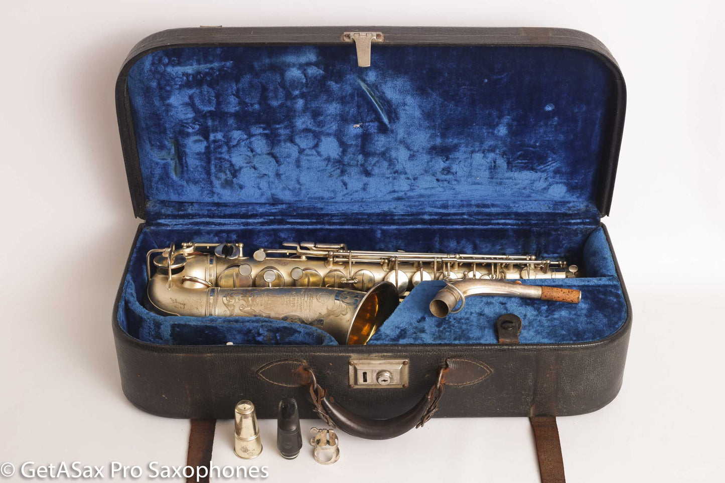 Selmer Super Sax Alto Saxophone Original Silver Plate American Engraved Amazing 17875
