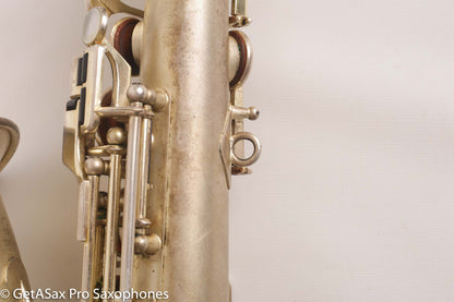 Selmer Super Sax Alto Saxophone Original Silver Plate American Engraved Amazing 17875