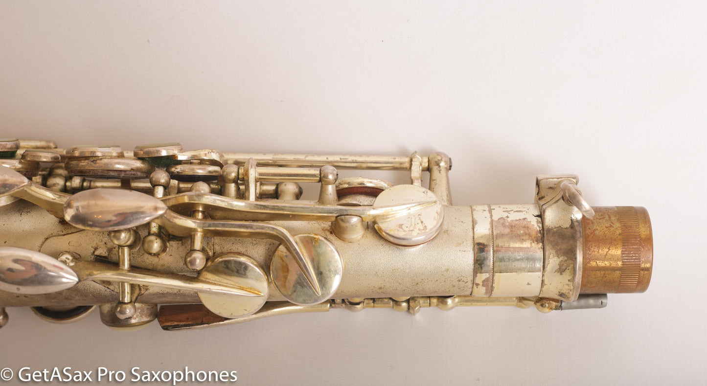 Selmer Super Sax Alto Saxophone Original Silver Plate American Engraved Amazing 17875