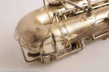 Selmer Super Sax Alto Saxophone Original Silver Plate American Engraved Amazing 17875