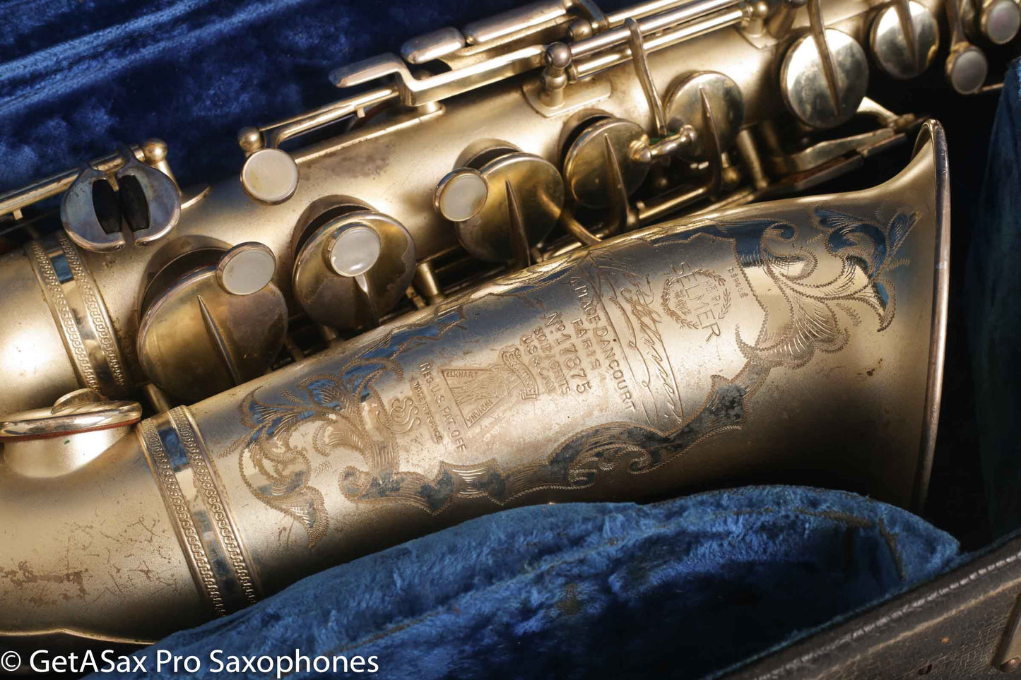 Selmer Super Sax Alto Saxophone Original Silver Plate American Engraved Amazing 17875