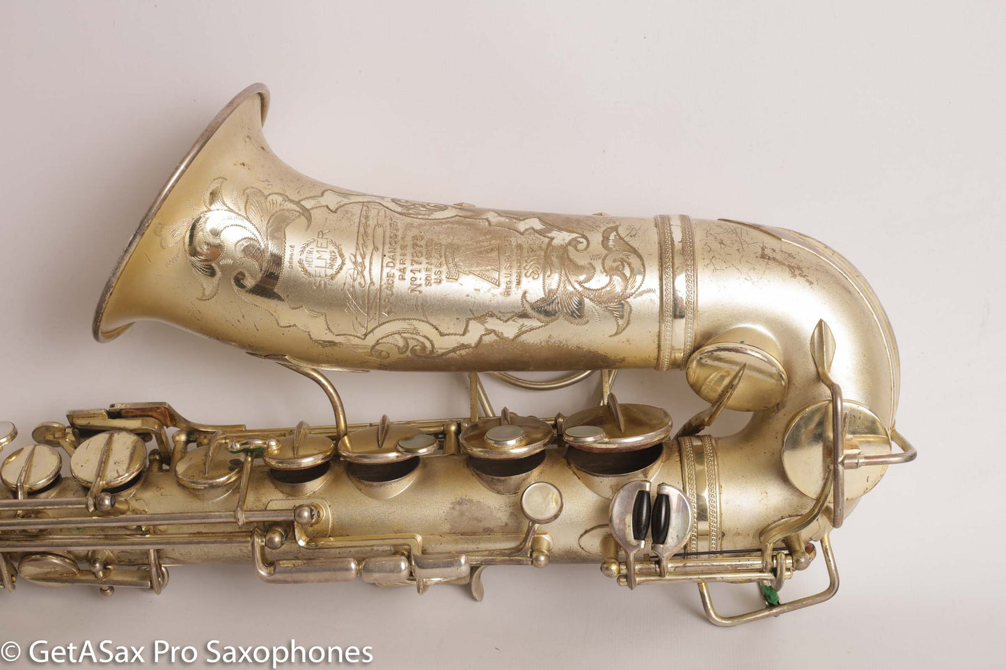 Selmer Super Sax Alto Saxophone Original Silver Plate American Engraved Amazing 17875