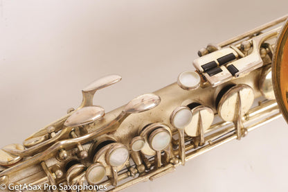 Selmer Super Sax Alto Saxophone Original Silver Plate American Engraved Amazing 17875