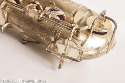 Selmer Super Sax Alto Saxophone Original Silver Plate American Engraved Amazing 17875