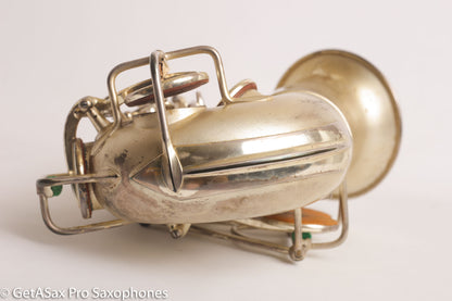 Selmer Super Sax Alto Saxophone Original Silver Plate American Engraved Amazing 17875