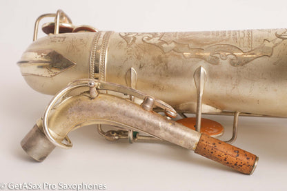 Selmer Super Sax Alto Saxophone Original Silver Plate American Engraved Amazing 17875