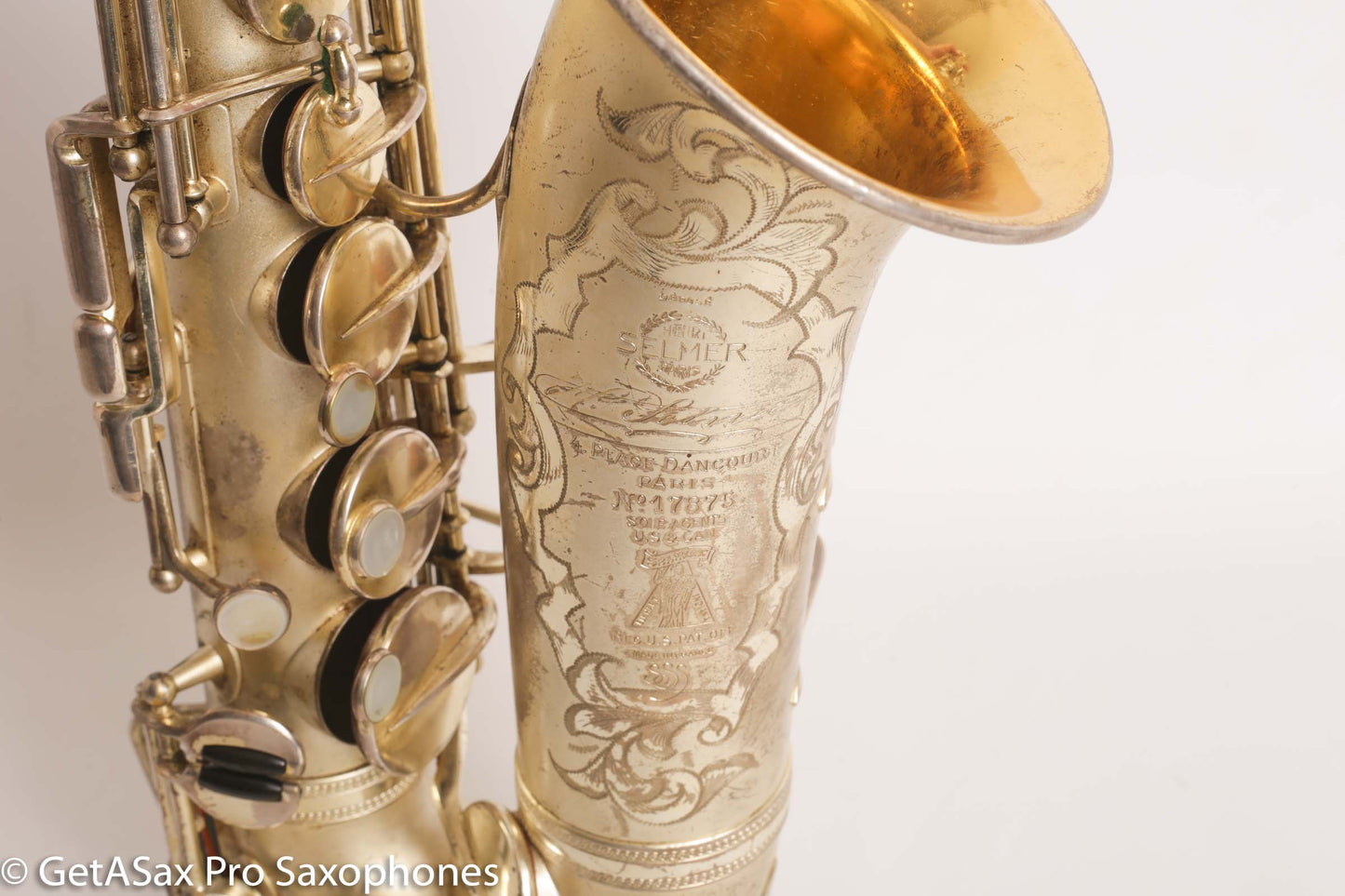 Selmer Super Sax Alto Saxophone Original Silver Plate American Engraved Amazing 17875