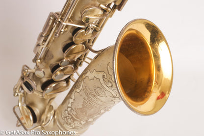 Selmer Super Sax Alto Saxophone Original Silver Plate American Engraved Amazing 17875